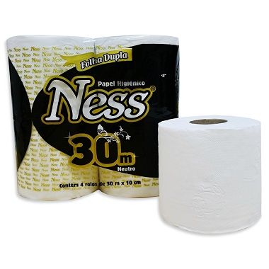 PAPEL HIGIÊNICO NESS FOLHA DUPLA - 4 ROLOS 30X10